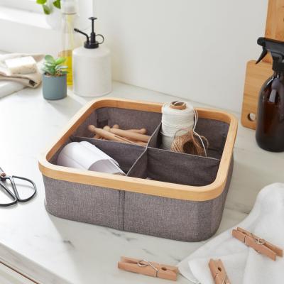 Dunelm Berkeley 4 Compartments Foldable Storage Basket