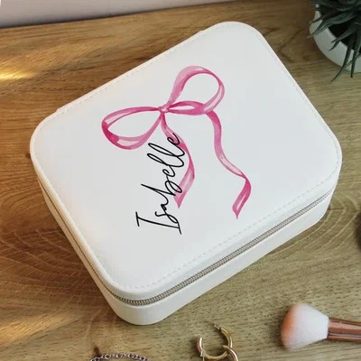 Dunelm Personalised Bow Jewellery Box
