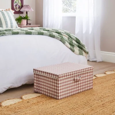 Dunelm Checked Foldable Storage Box