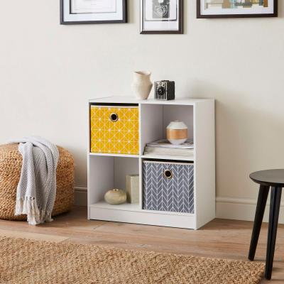 Dunelm Set of 2 Chevron Small Storage Boxes Grey