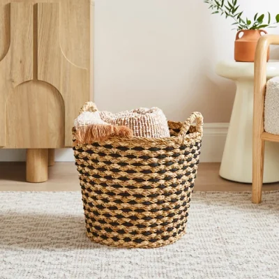 Dunelm Maize Round Storage Basket