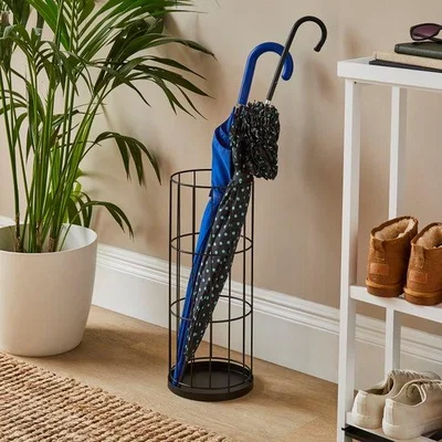 Dunelm Black Metal Umbrella Storage