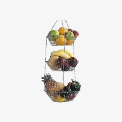 Dunelm KitchenCraft Chrome Plated Storage Basket