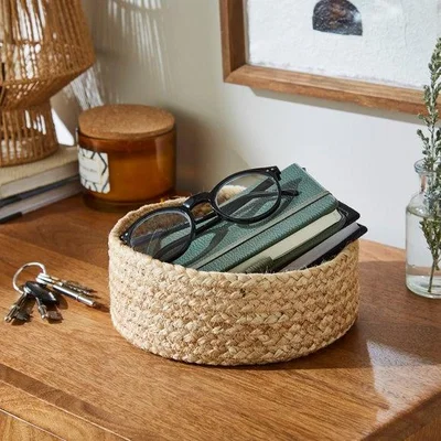 Dunelm Round Jute Storage Basket