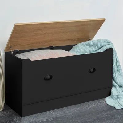 Dunelm Banbury Storage Box Black