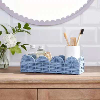 Dunelm Heart and Soul Scallop Slim Basket Tray