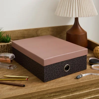 Dunelm Leopard Print Storage Box