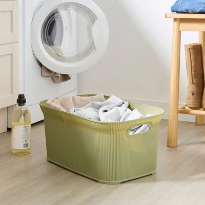 Dunelm Ribbed Plastic Laundry Basket