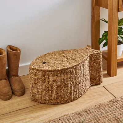Dunelm Fish Shaped Seagrass Storage Basket