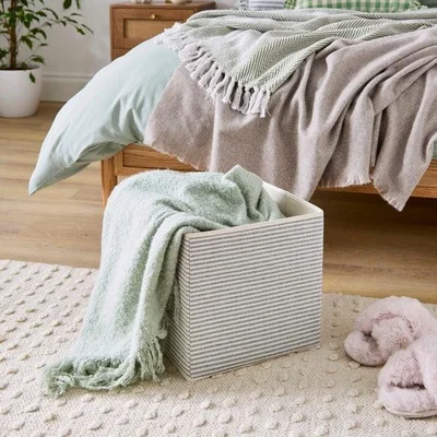 Dunelm Coastal Stripe Foldable Box