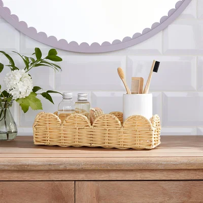 Dunelm Heart and Soul Scallop Slim Basket Tray