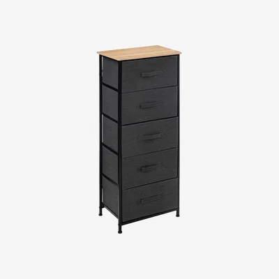 Dunelm Tissa Tall Grey 5 Drawer Storage Unit