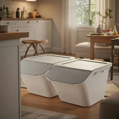 Dunelm Smartstore Collect Stack It Set of 2 Recycling Bins