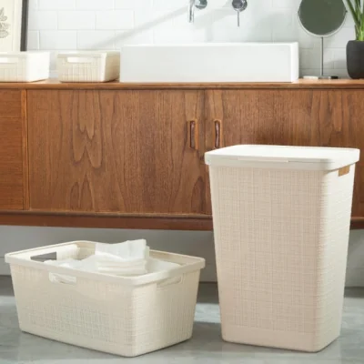 Dunelm Curver Jute Laundry Basket