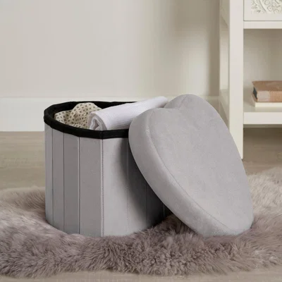 Dunelm Heart Foldable Storage Silver