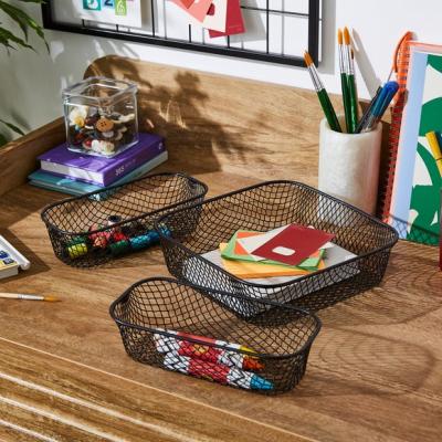 Dunelm Set of 3 Wire Storage Baskets