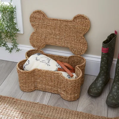 Dunelm Seagrass Bone Storage Basket Natural