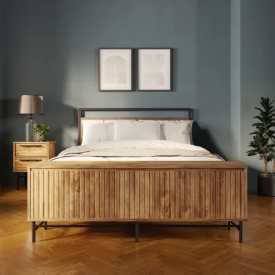 Dunelm Bryant Blanket Box, Mango Wood Effect