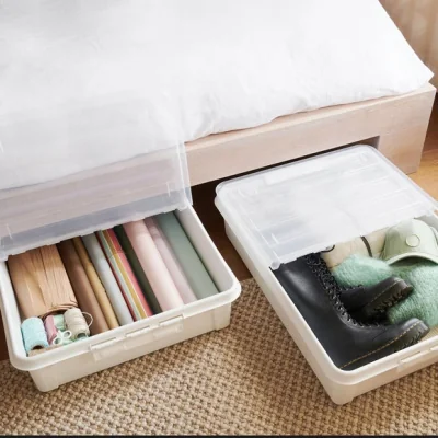 Dunelm Smartstore Set of 2 60L Large Underbed Storage Box on Wheels