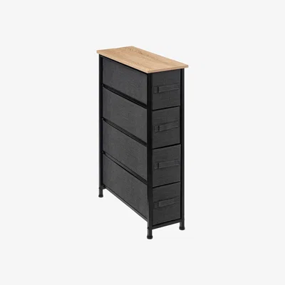 Dunelm Tissa Grey Narrow 4 Drawer Storage Unit