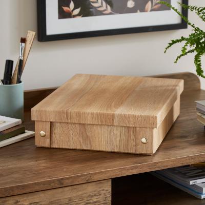Dunelm 9 Compartment Storage Box & Lid Natural