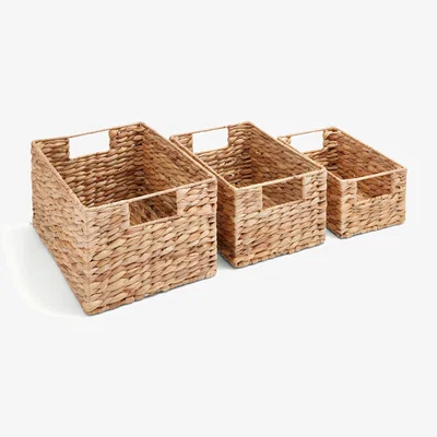 Dunelm Set of 3 Woven Water Hyacinth Storage Baskets