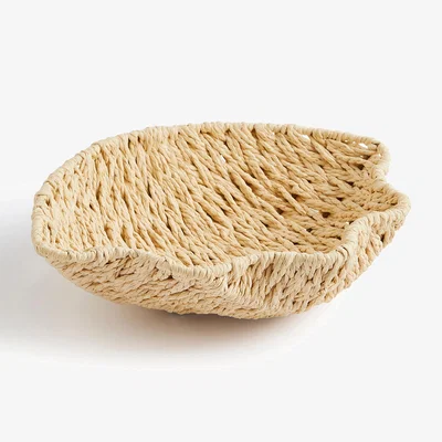 Dunelm Wavy Shell Woven Storage Tray