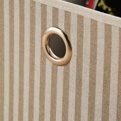 Dunelm Striped Foldable Storage Box Mushroom