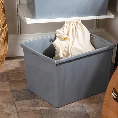 Dunelm 50L Grey Recycled Plastic Storage Box Grey