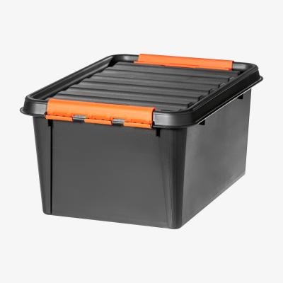 Dunelm SmartStore Pro Box 32L, Black & Orange Black