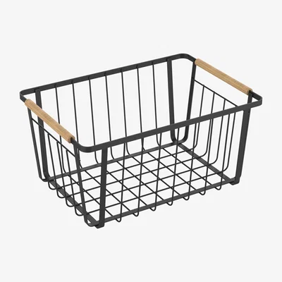 Dunelm Large Black Food Storage Basket Black