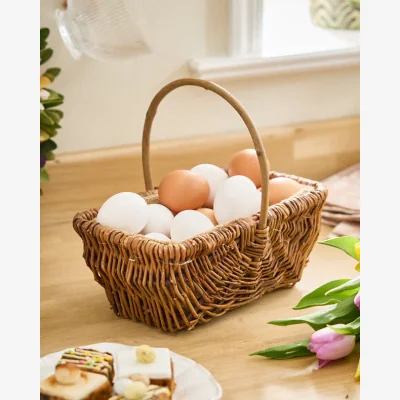 Dibor Rectangular Willow Egg Basket