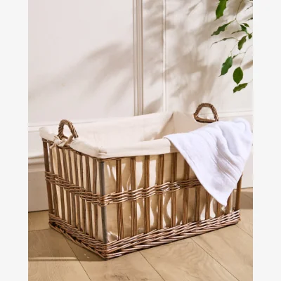 Dibor Large Laundry Storage Basket with Lining