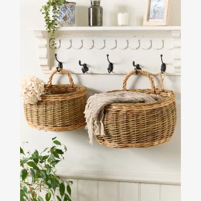 Dibor Set of 2 Wicker Wall Baskets