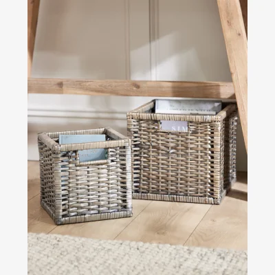 Dibor Set of 2 Wicker Storage Baskets