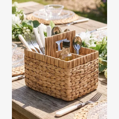 Dibor Kano Water Hyacinth Compartment Basket