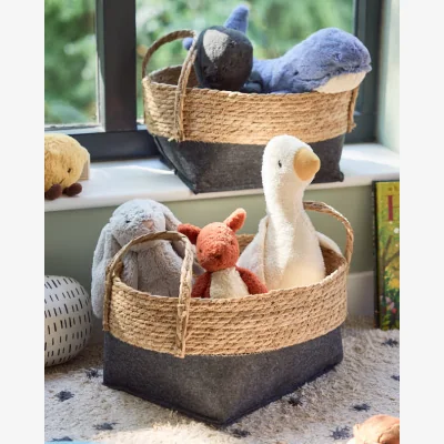 Dibor Set of 2 Two Tone Baskets