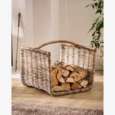 Dibor Rattan Log Cradle Basket