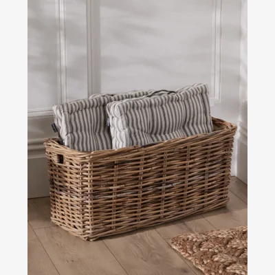Dibor Under Bench Wicker Storage Basket
