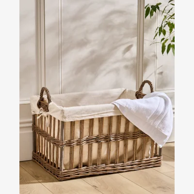 Dibor Medium Laundry Storage Basket with Lining