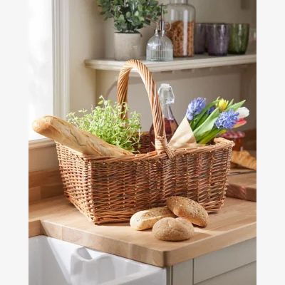 Dibor Traditional Wicker Shopping Basket
