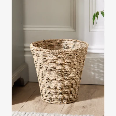 Dibor Seagrass Round Waste Paper Basket