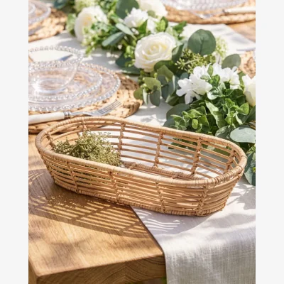Dibor Roscoe Long Rattan Basket