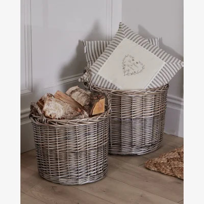 Dibor Set of Two Willow Log Baskets