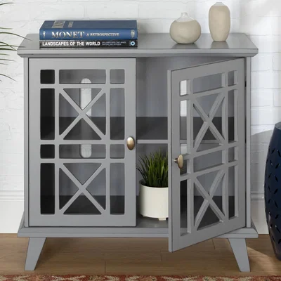 Furniture123 Grey Solid Wood Sideboard with Double Doors - Foster