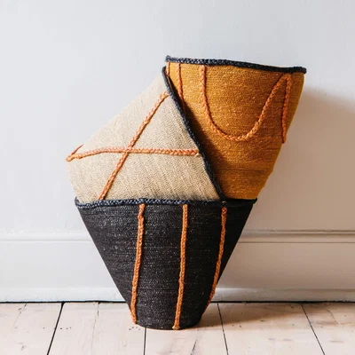 Graham & Green Orange Seagrass Basket