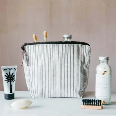 Graham & Green Annika Woven Stripe Large Wash Bag