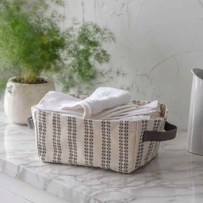 Graham & Green Geo Stripe Small Storage Basket