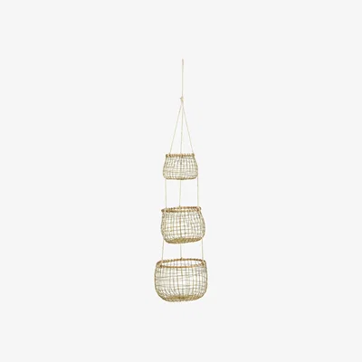 Graham & Green Set of Three Hanging Baskets