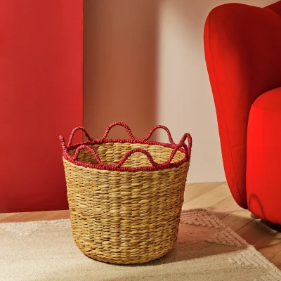 Habitat Habitat Woven Red Wiggle Edge Basket